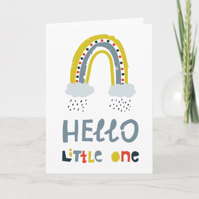 Carte Bonjour Mon Petit Un Arc En Arc En Arc (Devant)
