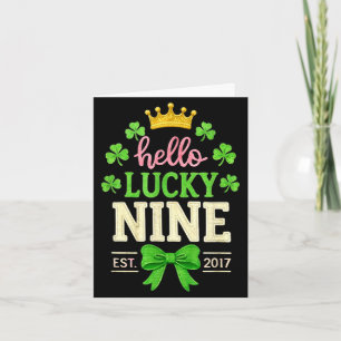 Carte Bonjour neuf est 2017 mignon 9e anniversaire arc 9