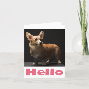 Carte Bonjour Pembroke Corgi Chien Chien Chien Chien Vie