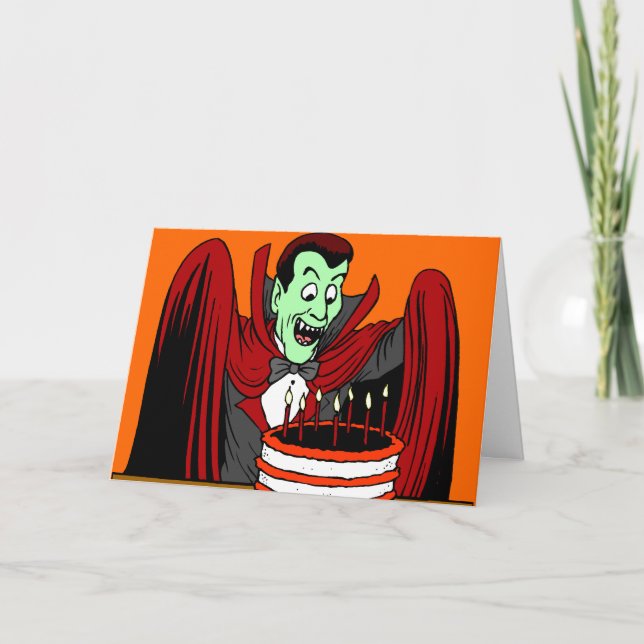 Carte Bonjour pour l'anniversaire d'Halloween (Devant)