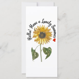 Carte Bonjour ! Profitez d'un été agréable - tournesol V