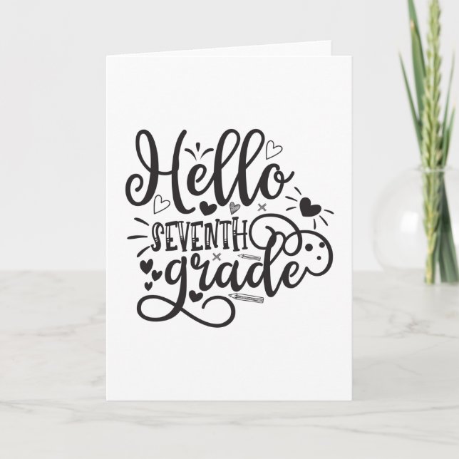 Carte Bonjour septième année (Devant)