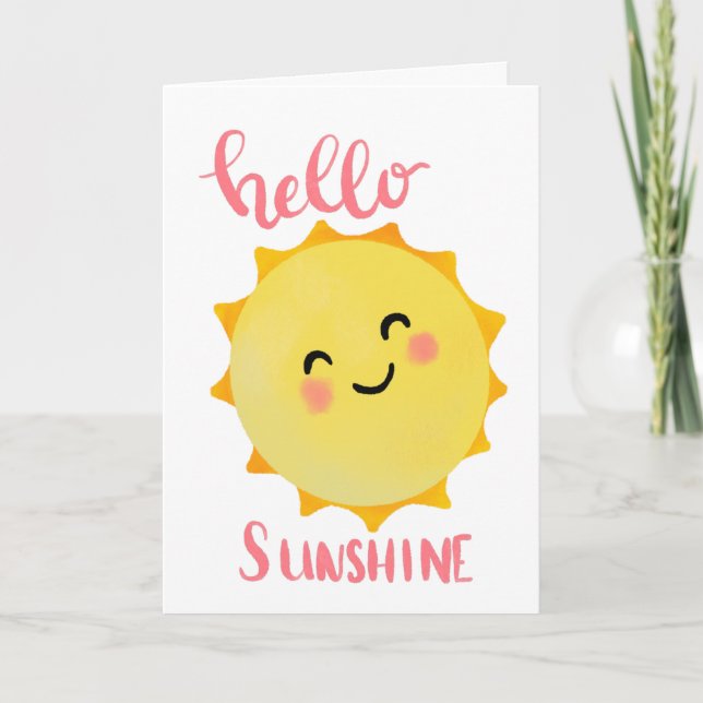 Carte Bonjour soleil (Devant)