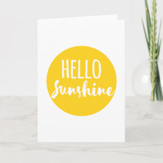 Carte Bonjour Sunshine