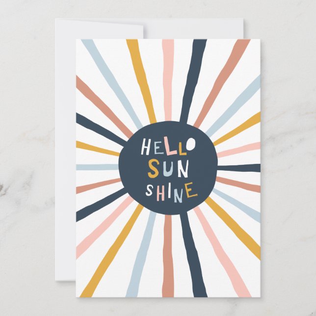 Carte Bonjour Sunshine (Devant)