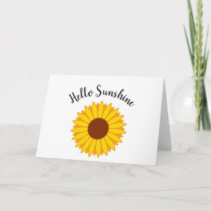 Carte Bonjour Sunshine - Sunflower card