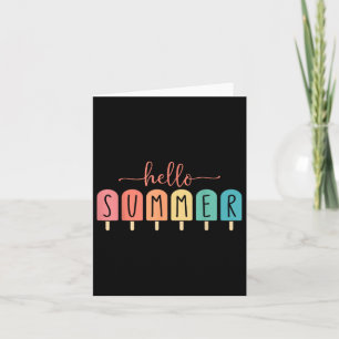 Carte Bonjour Vacances Été Glace Crème Popsicle Ice Loll
