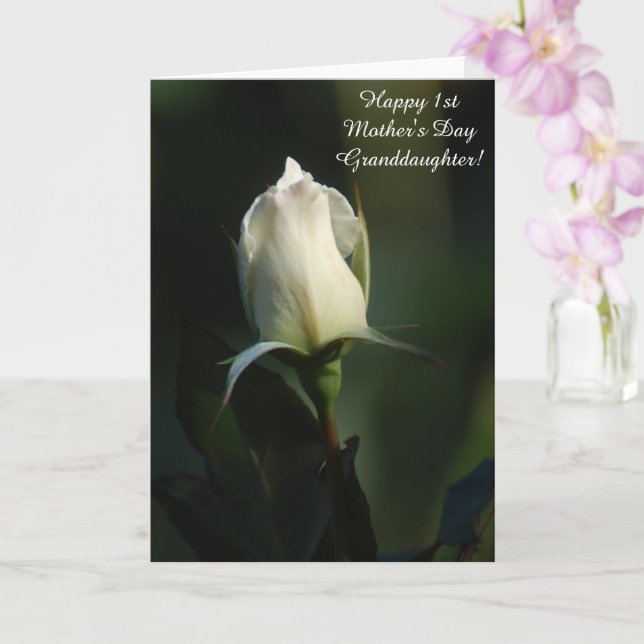 Carte Bonne 1ère carte-fille de la Fête des Mères (Orchidée)