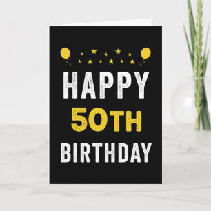 Carte Bonne 50e anniversaire Quinquagénaire Célébration