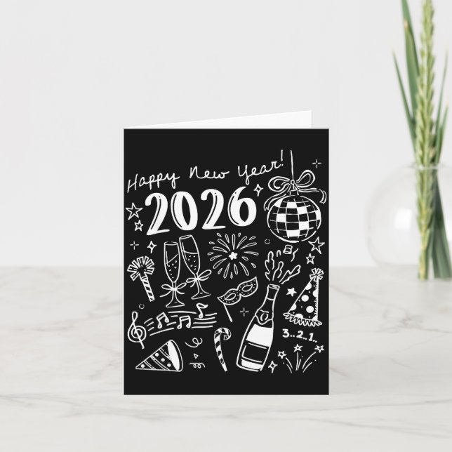 Carte Bonne Année 2026 Arc Drôle  (Devant)