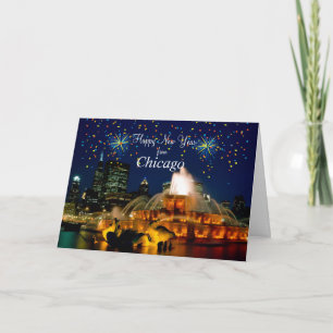 Carte Bonne année à Chicago