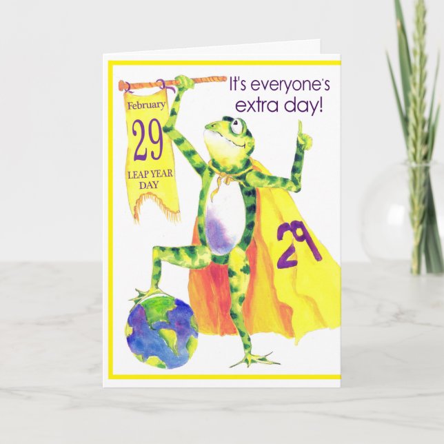 CARTE BONNE ANNÉE BISSEXTILE (Devant)