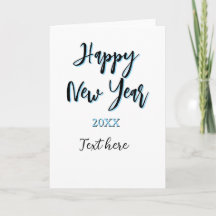 Bonne année bleue noire gras simple année stylée