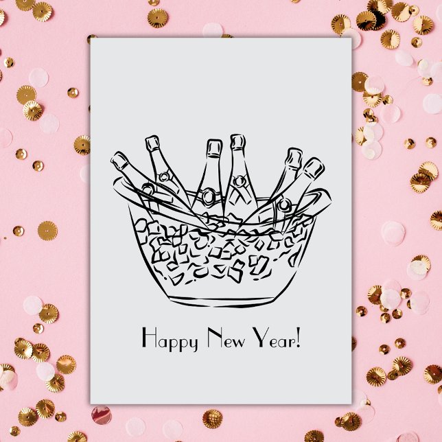 Carte Bonne année Champagne (Créateur téléchargé)