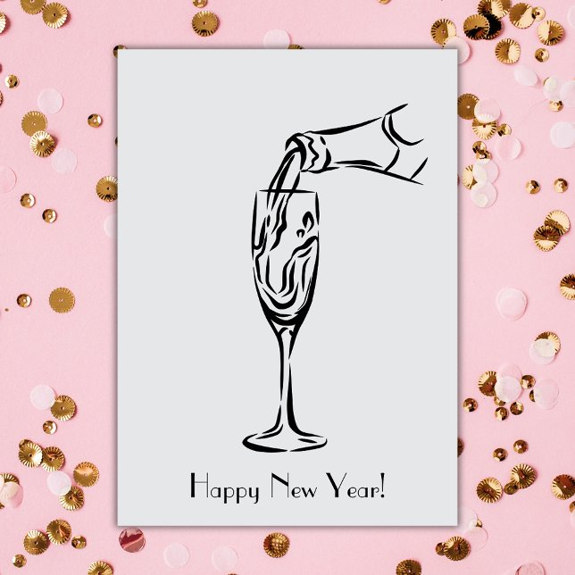 Carte Bonne année Champagne (Créateur téléchargé)