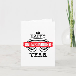 Carte Bonne année de snowboard
