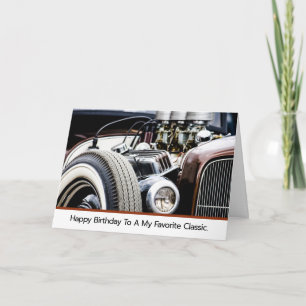 Carte Bonne Anniversaire Classic Voiture Rat Rod Fan Car