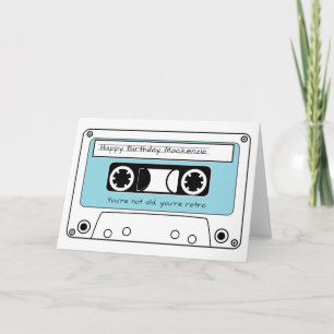 Carte Bonne Anniversaire Retro Bande de cassette personn