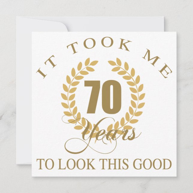 Carte Bonne apparence 70e anniversaire (Devant)