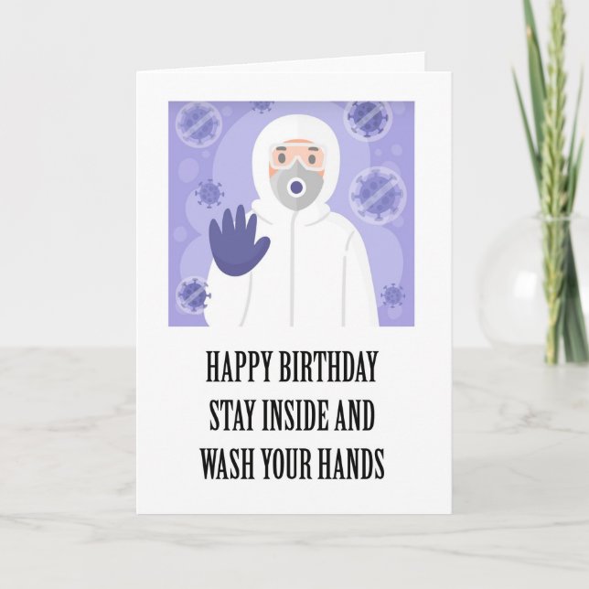 Carte Bonne auto-isolement Anniversaire Fantastique Salu (Devant)