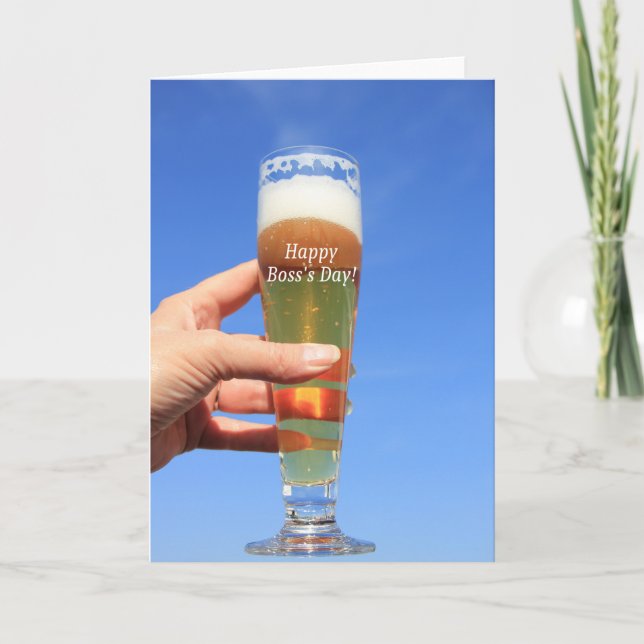 Carte Bonne bière Boss's Day (Devant)