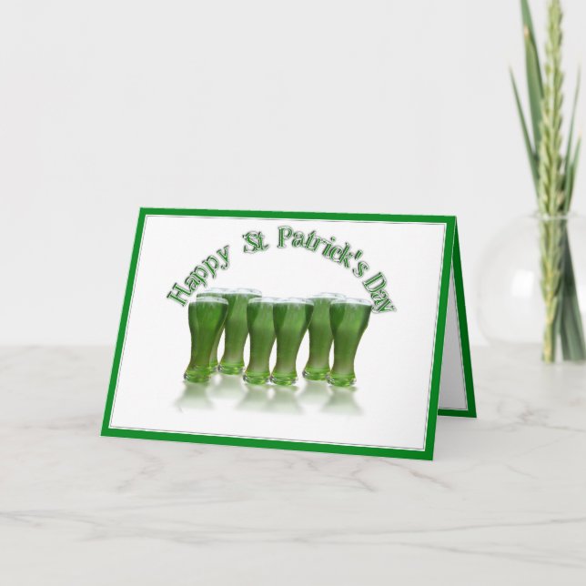 Carte Bonne bière verte de la St Patrick's Day (Devant)