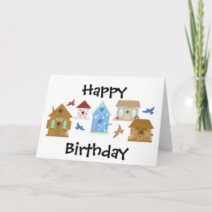 Carte Bonne Birthday Bird House CARD