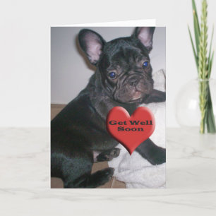 Carte Bonne chance bientôt French Bulldog Card