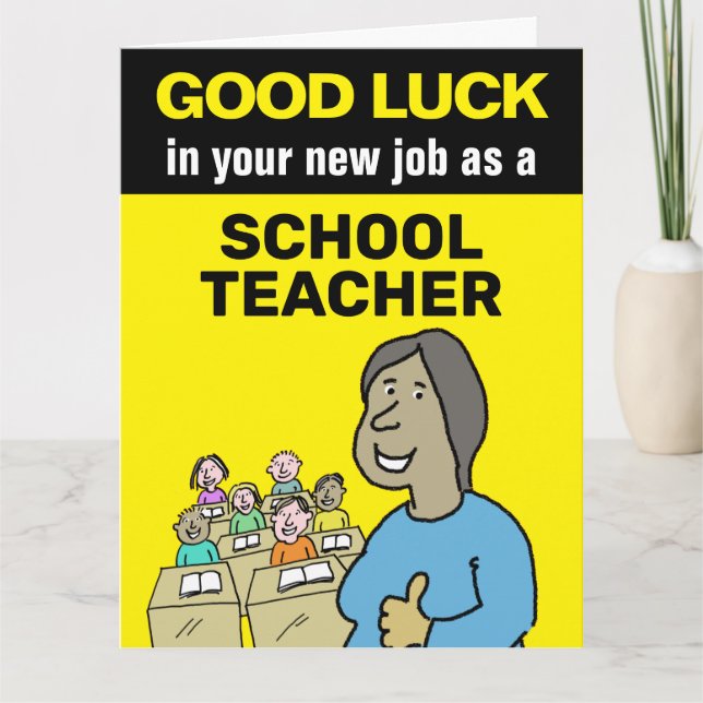 Carte Bonne chance dans votre nouveau travail en tant qu (Devant)