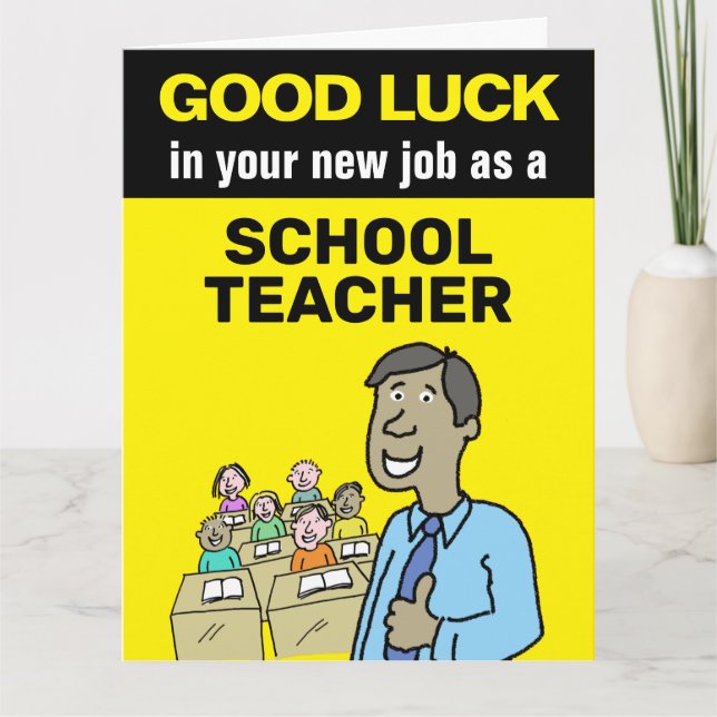 Carte Bonne chance dans votre nouveau travail en tant qu (Devant)