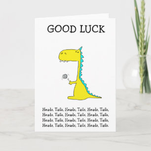 Carte bonne chance dino