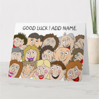 Bonne chance Funny Faces Card