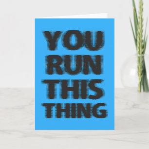 Carte Bonne chance Marathon Runner