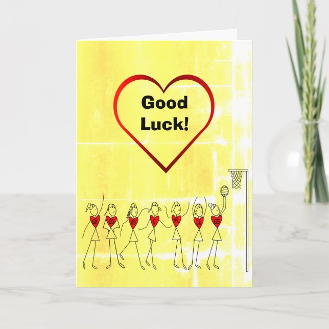 Carte Bonne chance Netball Salutation (Devant)