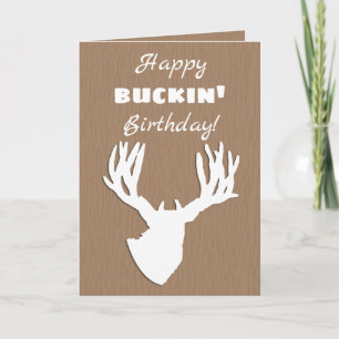 Carte Bonne Chasse d'anniversaire Buckin
