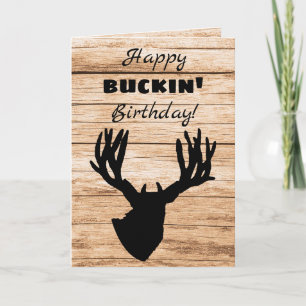 Carte Bonne Chasse d'anniversaire Buckin