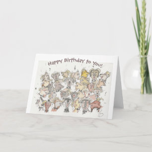 Carte Bonne Chorale de chèvre d'anniversaire
