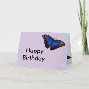 Carte Bonne conception de papillon bleu anniversaire
