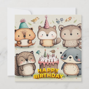Carte Bonne coutume d'anniversaire