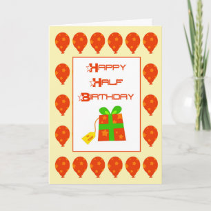 Carte Bonne demi-carte d'anniversaire