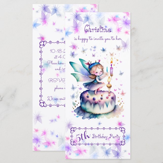 Carte Bonne fête d'anniversaire 01 (Devant / Derrière)