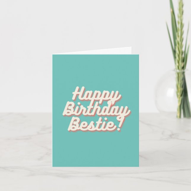 Carte Bonne fête d'anniversaire | Aquamarine (Devant)