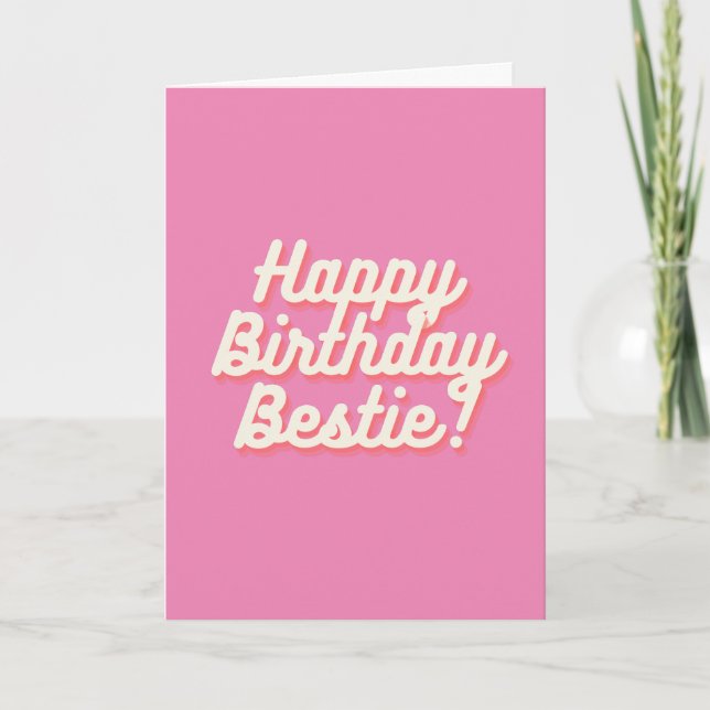 Carte Bonne fête d'anniversaire | Rose (Devant)