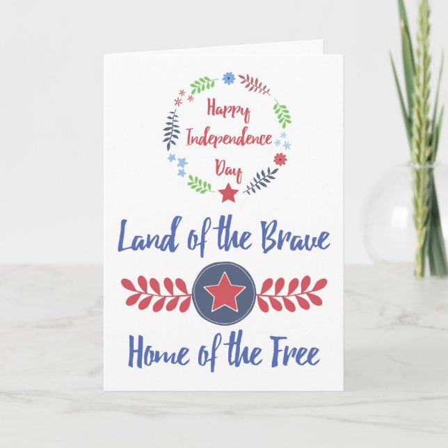 Carte Bonne fête de l'Indépendance (Devant)