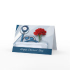 Bonne fête des médecins. Carnation rouge personnal