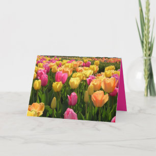 Carte Bonne fête des mères avec les tulipes !
