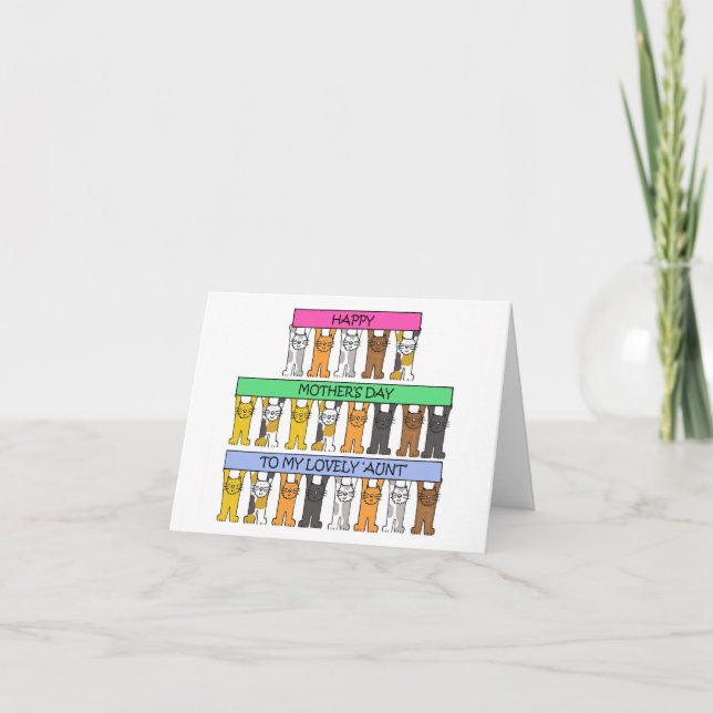 Carte Bonne fête des mères comme une tante pour moi (Devant)