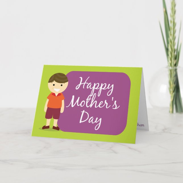Carte Bonne fête des mères de votre fils (Devant)