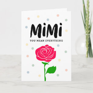 Carte Bonne fête des mères, Mimi, tu veux dire tout