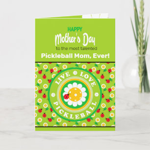 Carte Bonne fête des mères pour Pickleball Maman, mignon